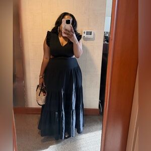 DKNY maxi gauze dress